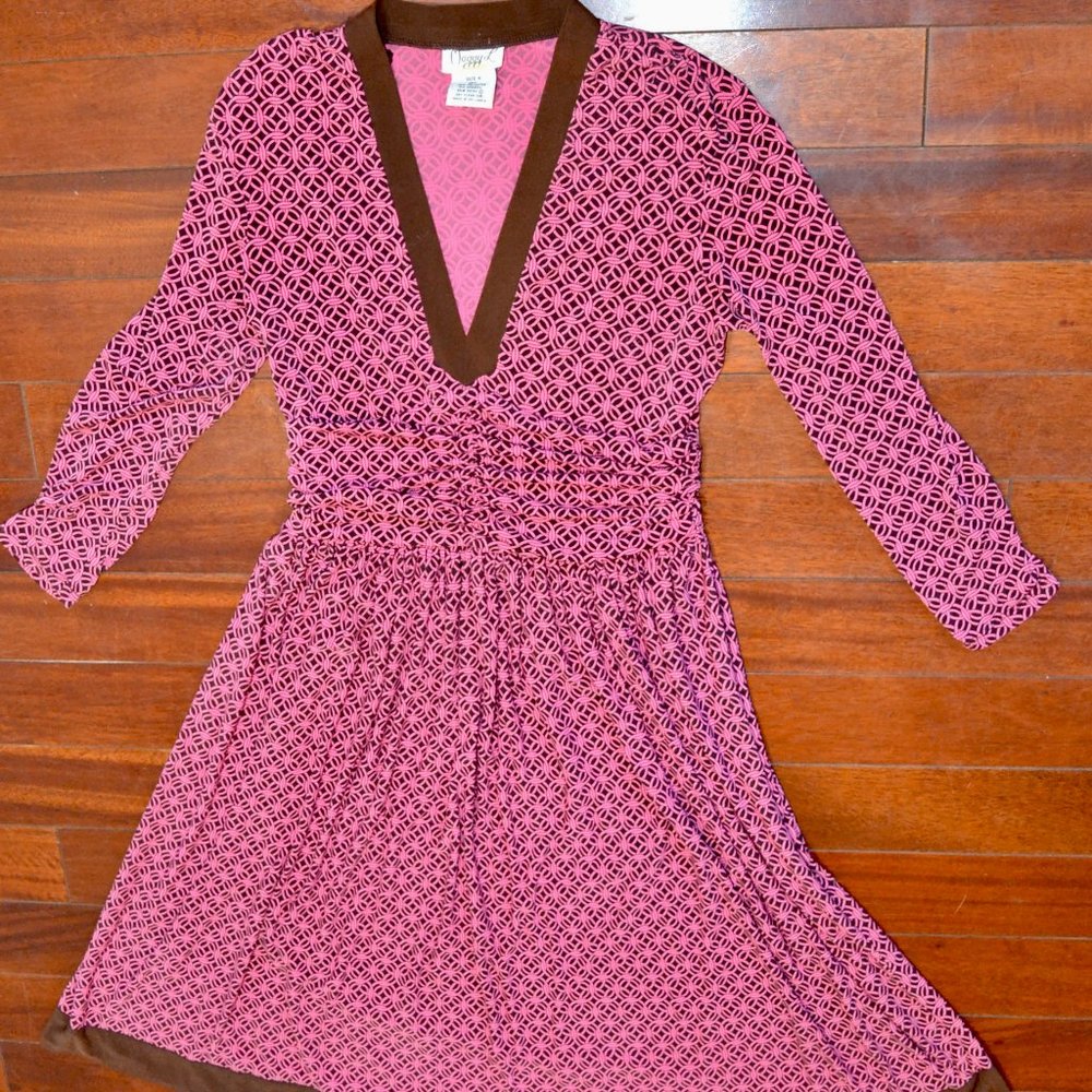 Brown and Pink Maggy L Dress